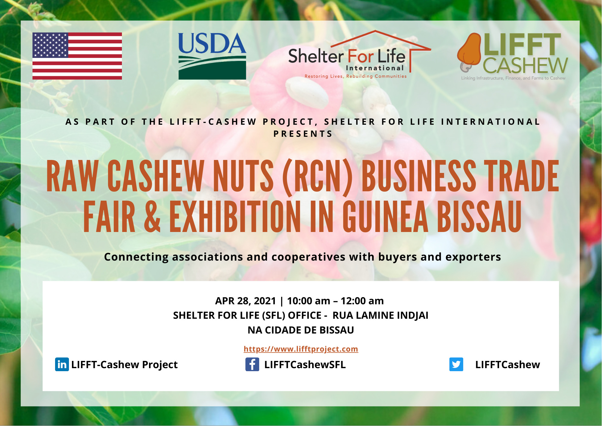 Cashew nuts business trade fair and exhibition in Guinea Bissau