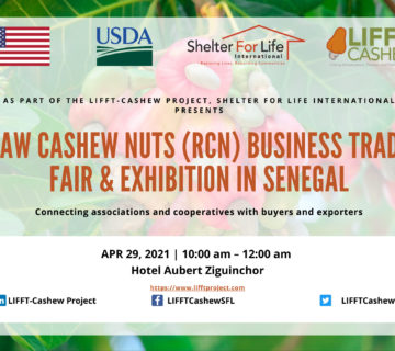 Raw cashew nuts (RCN) Business Trade Fair & Exhibition in SENEGAL