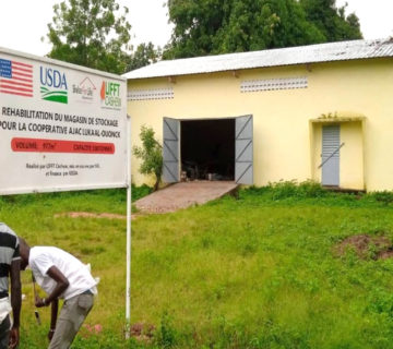 Storage warehouse (977 m3) rehabilitated in Senegal for the Ajac Lukaal cooperative. Photo credit Rassoul Diop of Shelter For Life